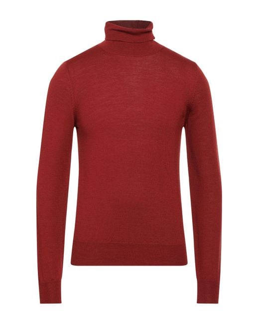 Vneck Red Turtleneck for men
