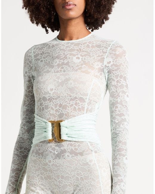 Rochas White Playsuit Polyamide, Elastane
