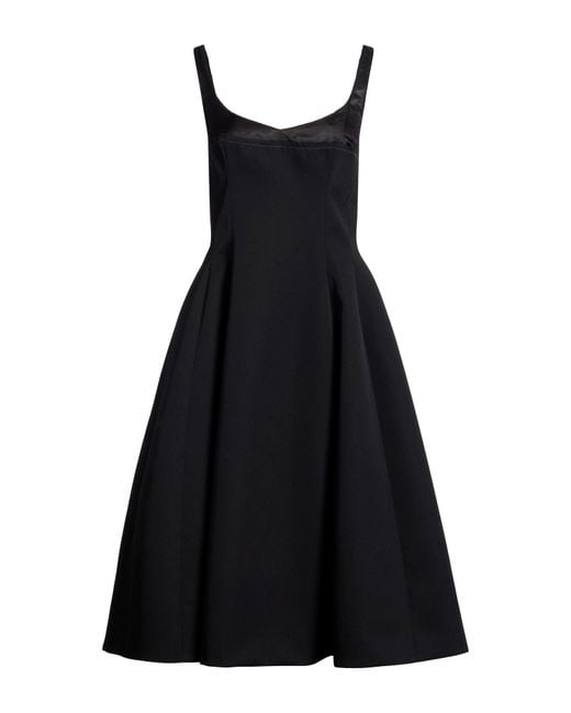 Marni Black Midi Dress Virgin Wool