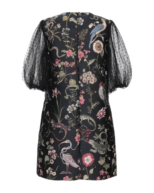 RED Valentino Black Mini Dress Polyamide, Polyester