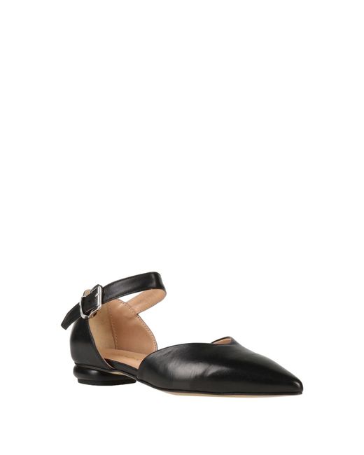 CafeNoir Black Ballet Flats