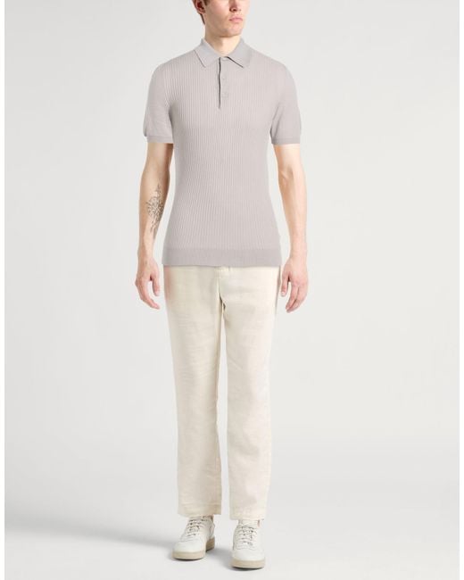 Kiton White Light Polo Shirt Cotton for men