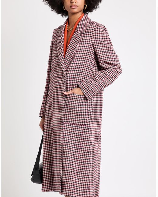Shirtaporter Purple Coat Wool, Polyester, Polyamide