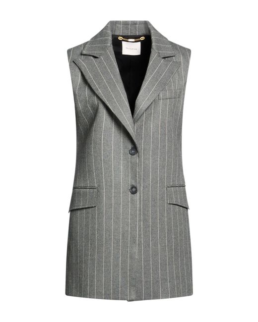 Manila Grace Gray Tailored Vest Polyester, Viscose, Elastane
