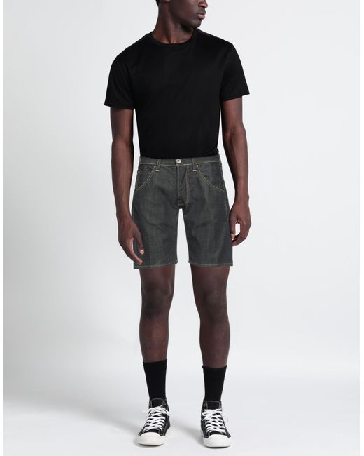 Evisu Gray Denim Shorts for men