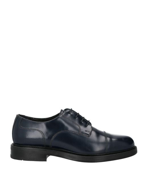 Antica Cuoieria Blue Midnight Lace-Up Shoes Leather for men