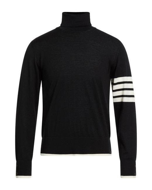 Thom Browne Black Turtleneck Virgin Wool for men