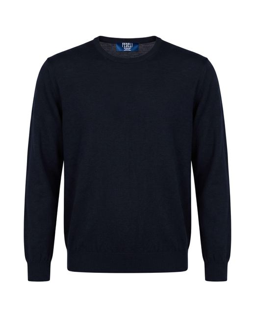 Fedeli Blue Jumper for men
