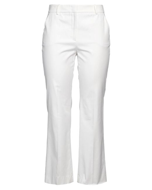 Peserico White Sport Pants Cotton, Elastane