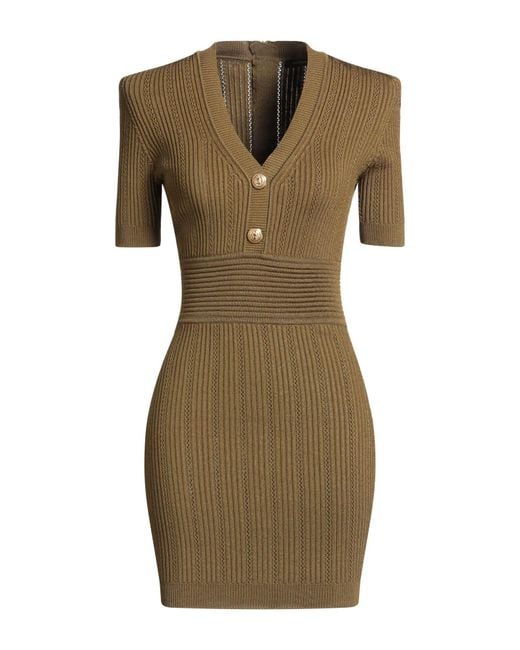 Balmain Green Mini Dress