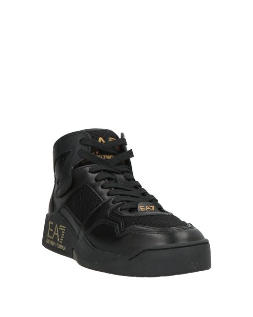 EA7 Black Sneakers Polyester, Polyurethane