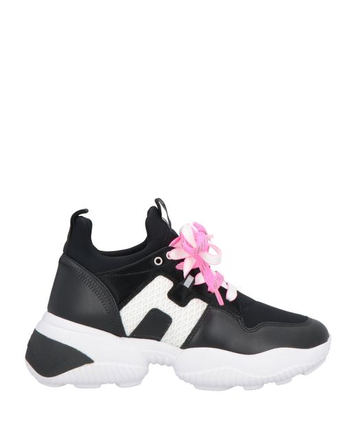 Hogan White Sneakers Textile Fibers, Leather