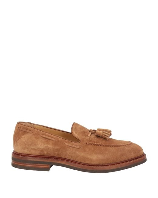Brunello Cucinelli Brown Camel Loafers Leather for men