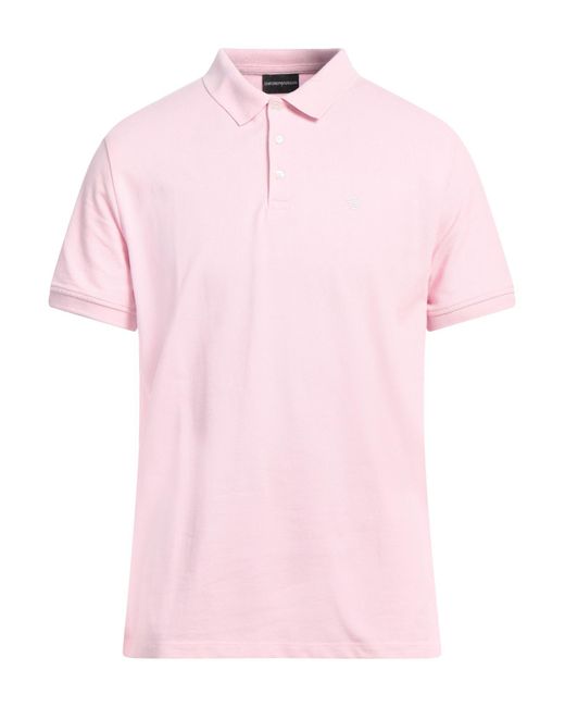 Emporio Armani Pink Polo Shirt for men