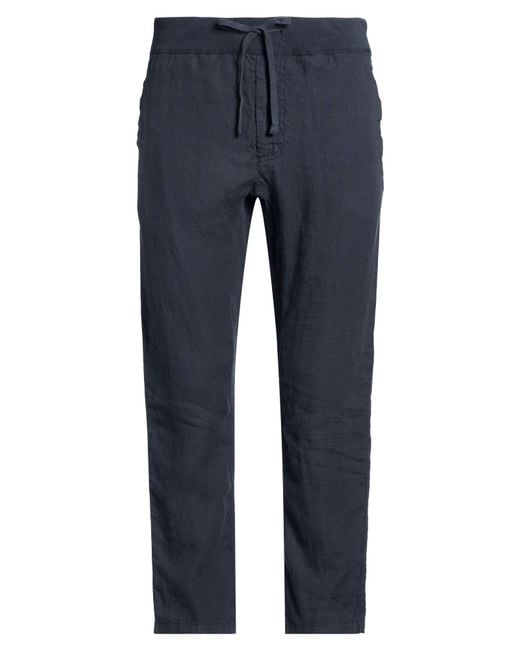 120% Lino Blue Pants for men