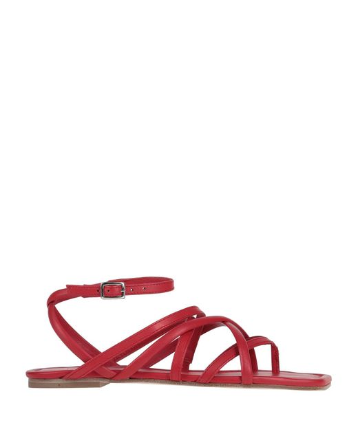 Vic Matié Red Thong Sandal Soft Leather