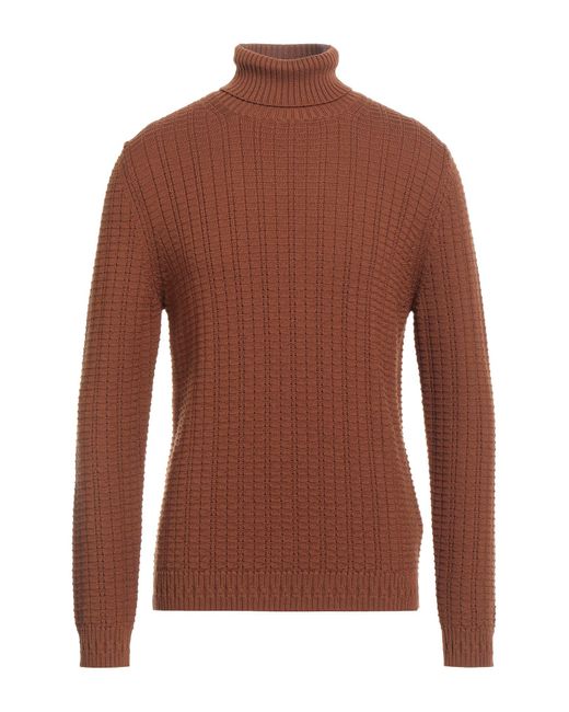 Alpha Studio Brown Turtleneck for men