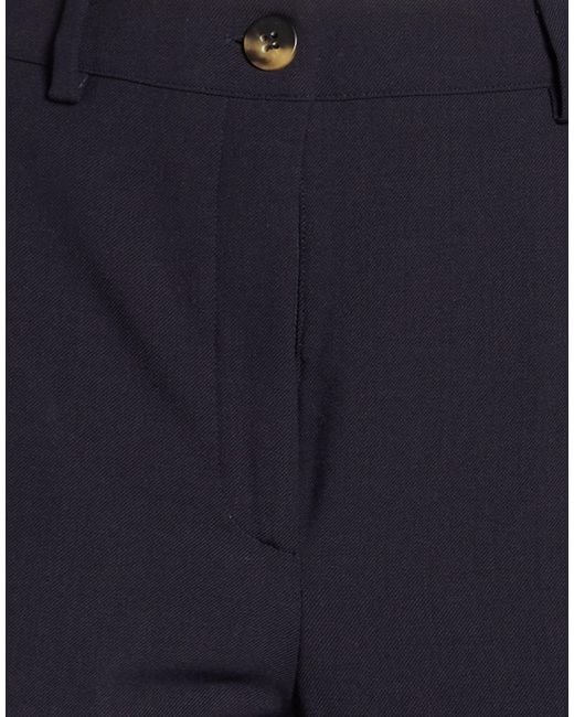 SOLOTRE Blue Midnight Pants Polyester, Virgin Wool, Elastane
