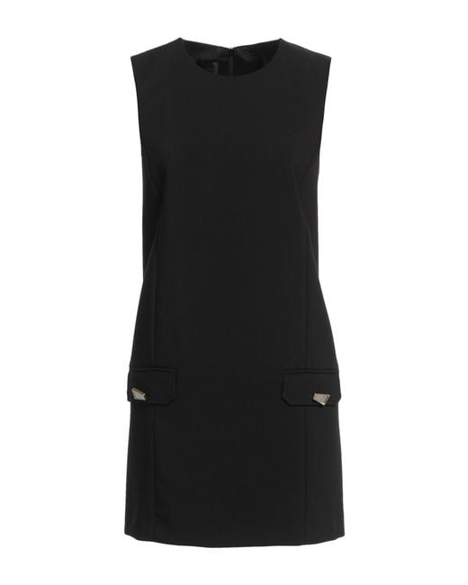 Pinko Black Mini Dress Polyester, Viscose, Elastane