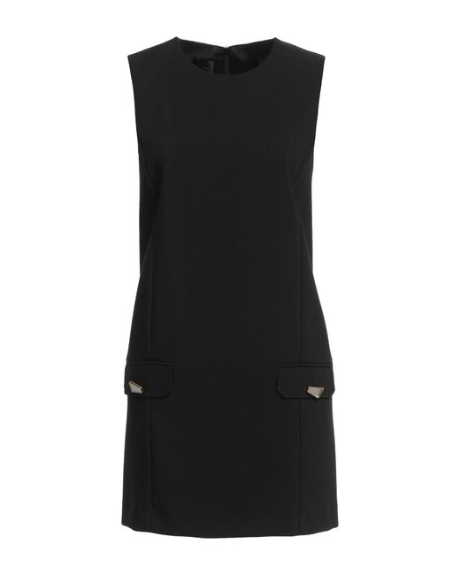 Pinko Black Mini Dress Polyester, Viscose, Elastane