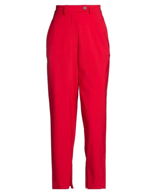 Ballantyne Red Pants Polyester, Virgin Wool, Elastane