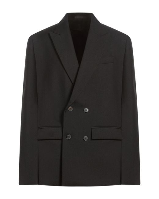 Valentino Garavani Black Blazer Virgin Wool, Silk for men