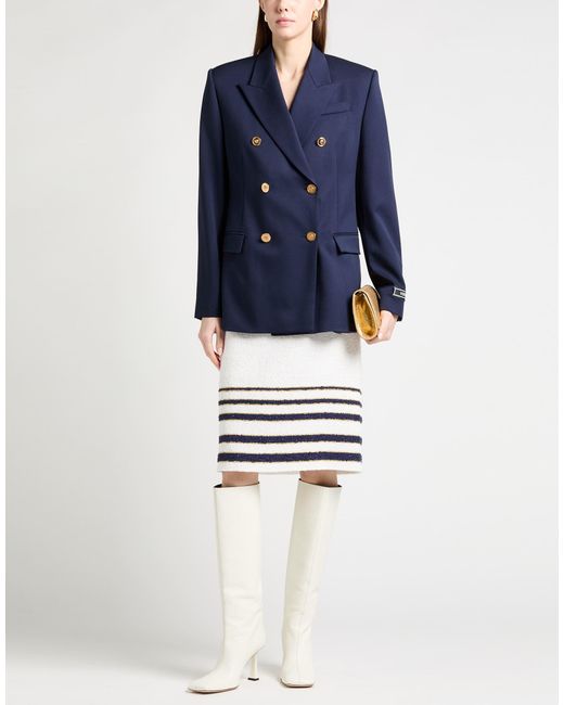 Versace Blue Blazer Virgin Wool, Elastane