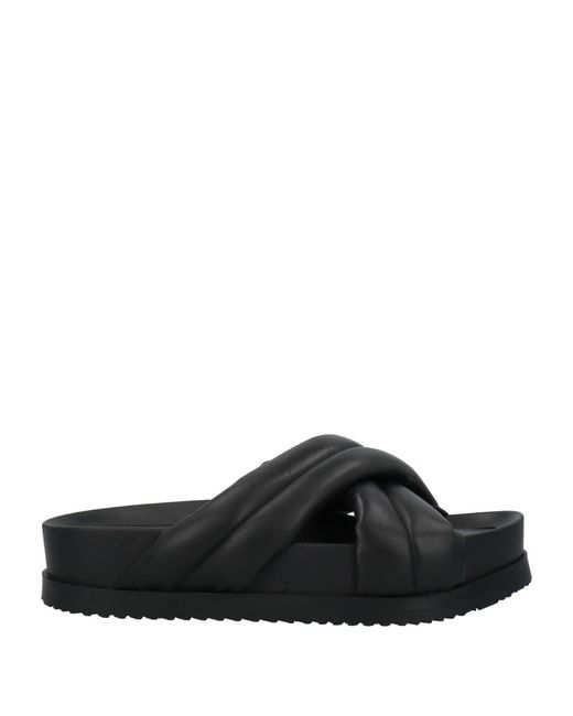 OA non-fashion Black Sandals Leather