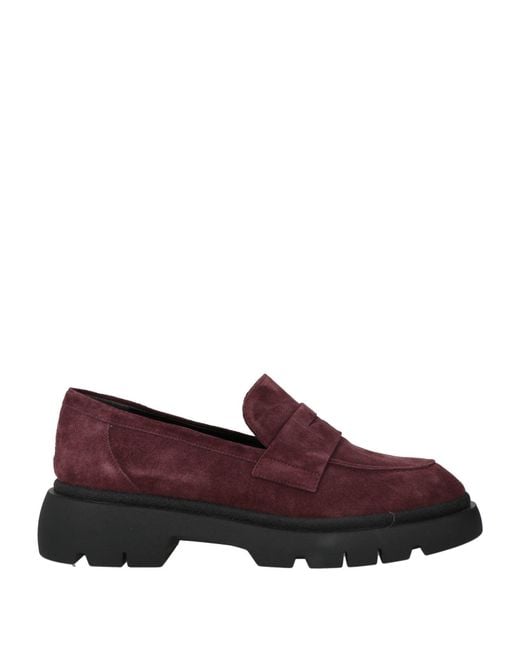 Melluso Purple Plum Loafers Leather
