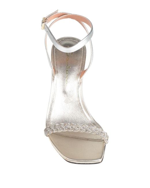 Santoni White Sandals Leather