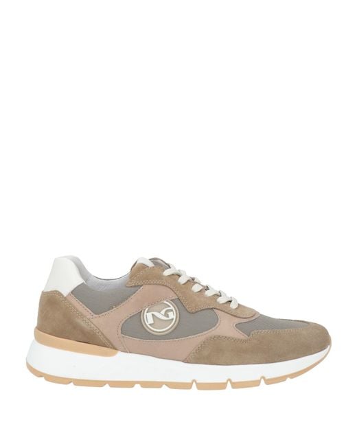 Nero Giardini White Sneakers Leather, Textile Fibers for men