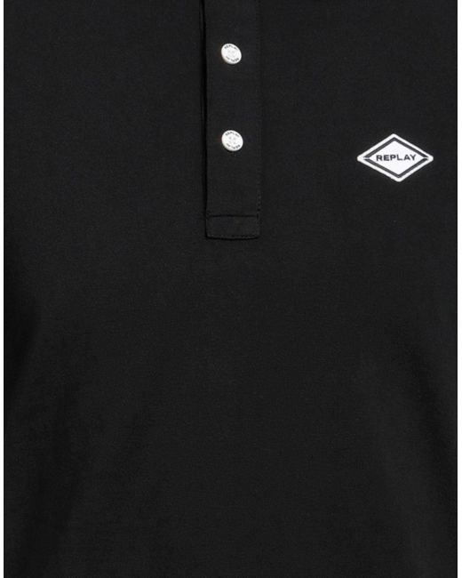 Replay Black Polo Shirt for men