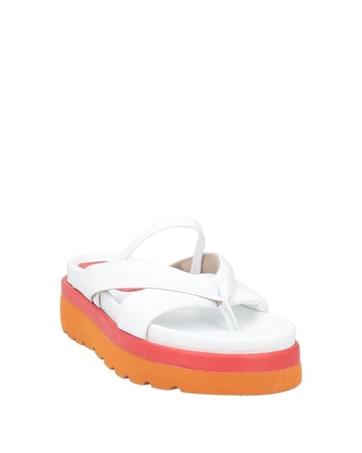 Ixos White Thong Sandal Leather