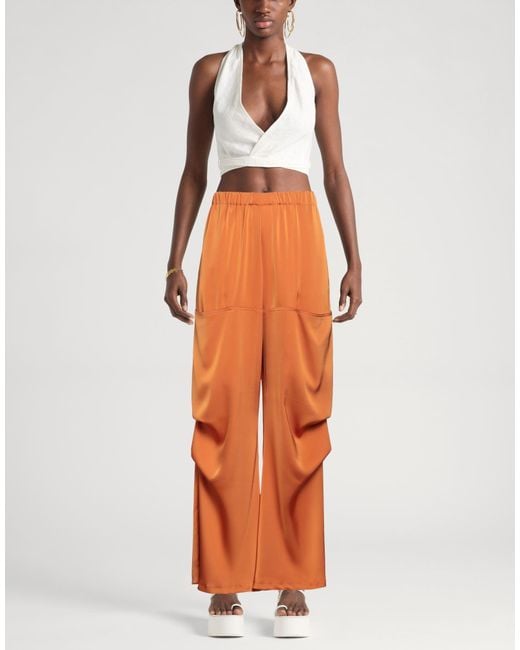 Hanita Orange Pants Polyester
