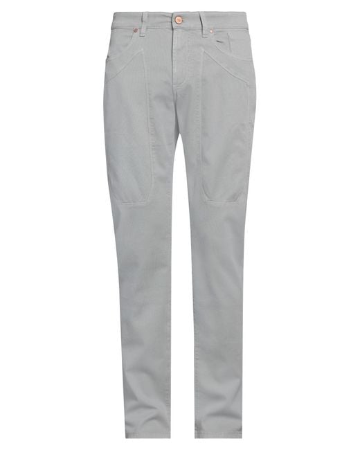 Jeckerson Gray Pants Cotton, Recycled Cotton, Elastane for men