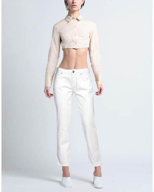 Pinko Skinny White Denim Jeans