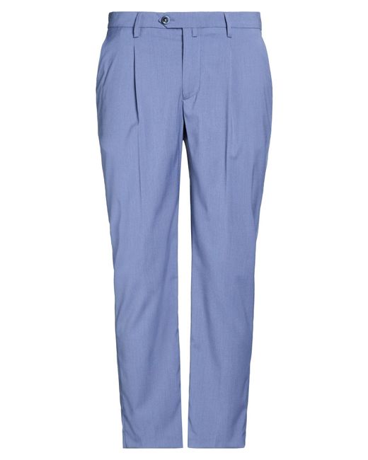 Barbati Blue Pants Polyester, Viscose, Wool, Elastane for men