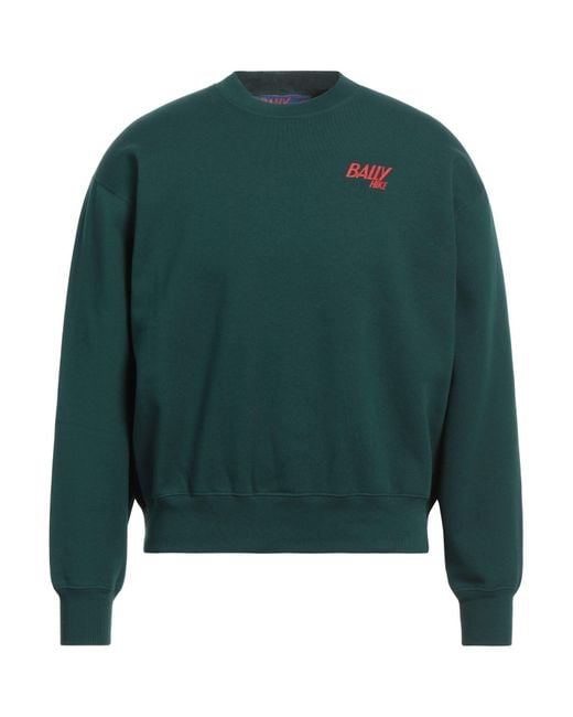 Bally Green Dark Sweatshirt Organic Cotton for men