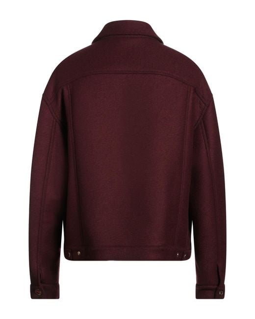 Dolce & Gabbana Red Plum Jacket Viscose, Wool, Polyester, Elastane for men