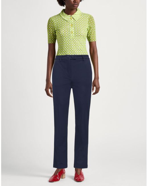 Cristinaeffe Blue Pants Polyester, Elastane