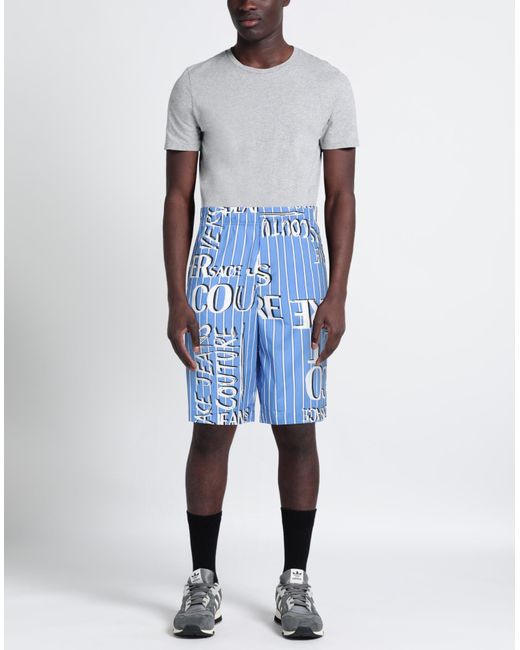 Versace Blue Light Shorts & Bermuda Shorts Cotton for men