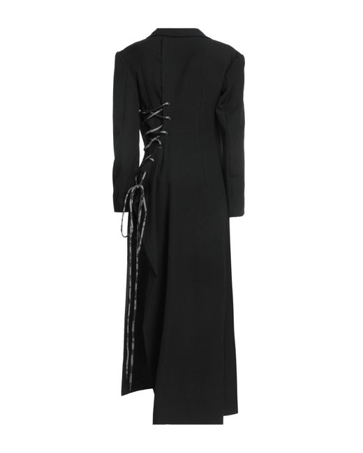 Yohji Yamamoto Black Overcoat & Trench Coat Wool