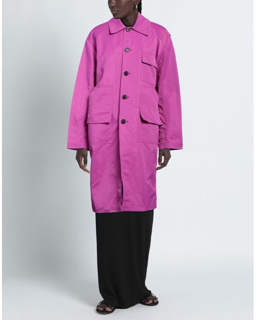 Plan C Pink Overcoat & Trench Coat