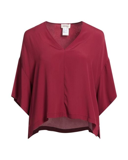 Ottod'Ame Red Burgundy Top Acetate, Silk