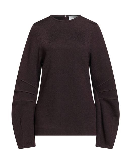 Jil Sander Women's Black Burgundy Top Viscose, Polyamide, Elastane