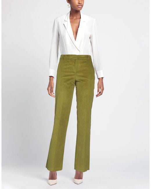 Pennyblack Green Pants Cotton, Elastane