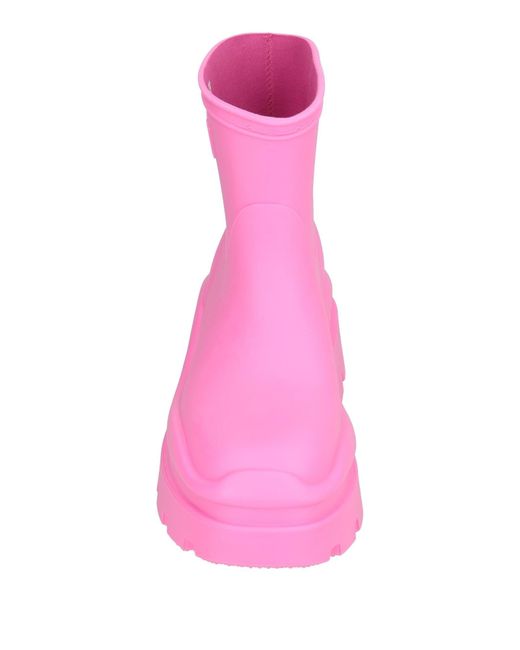 MSGM Pink Ankle Boots Rubber