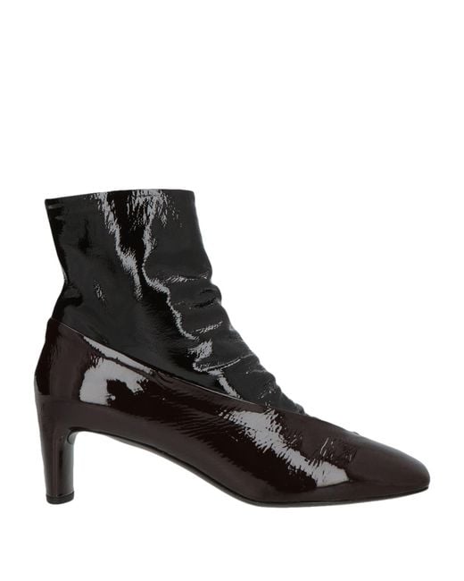 Roberto Del Carlo Black Burgundy Ankle Boots Leather