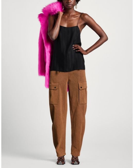 ANDAMANE Brown Pants Cotton, Elastane