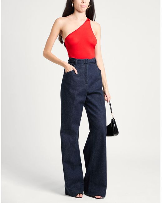 8pm Red Bodysuit Viscose, Elastane